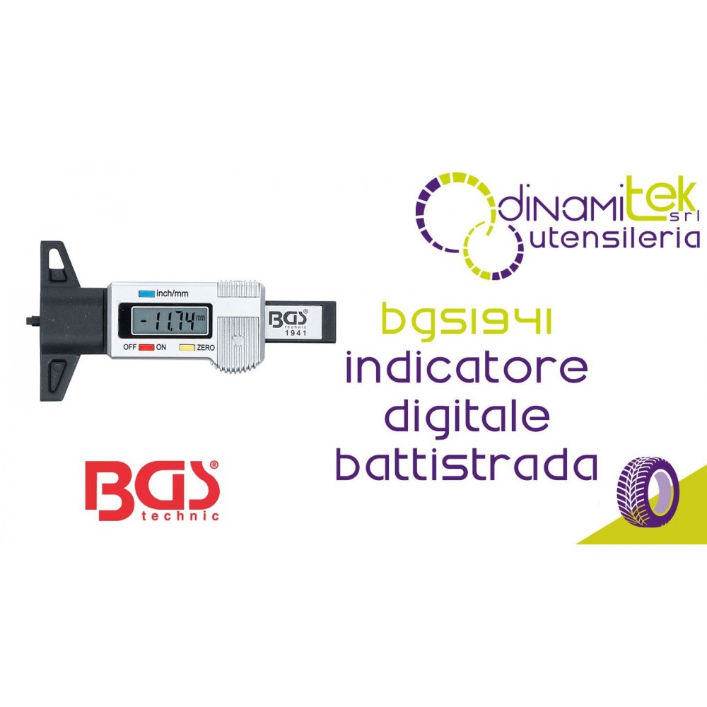 BGS TECHNIC BGS1941 INDICATORE DIGITALE BATTISTRADA PNEUMATICI Dinamitek 1