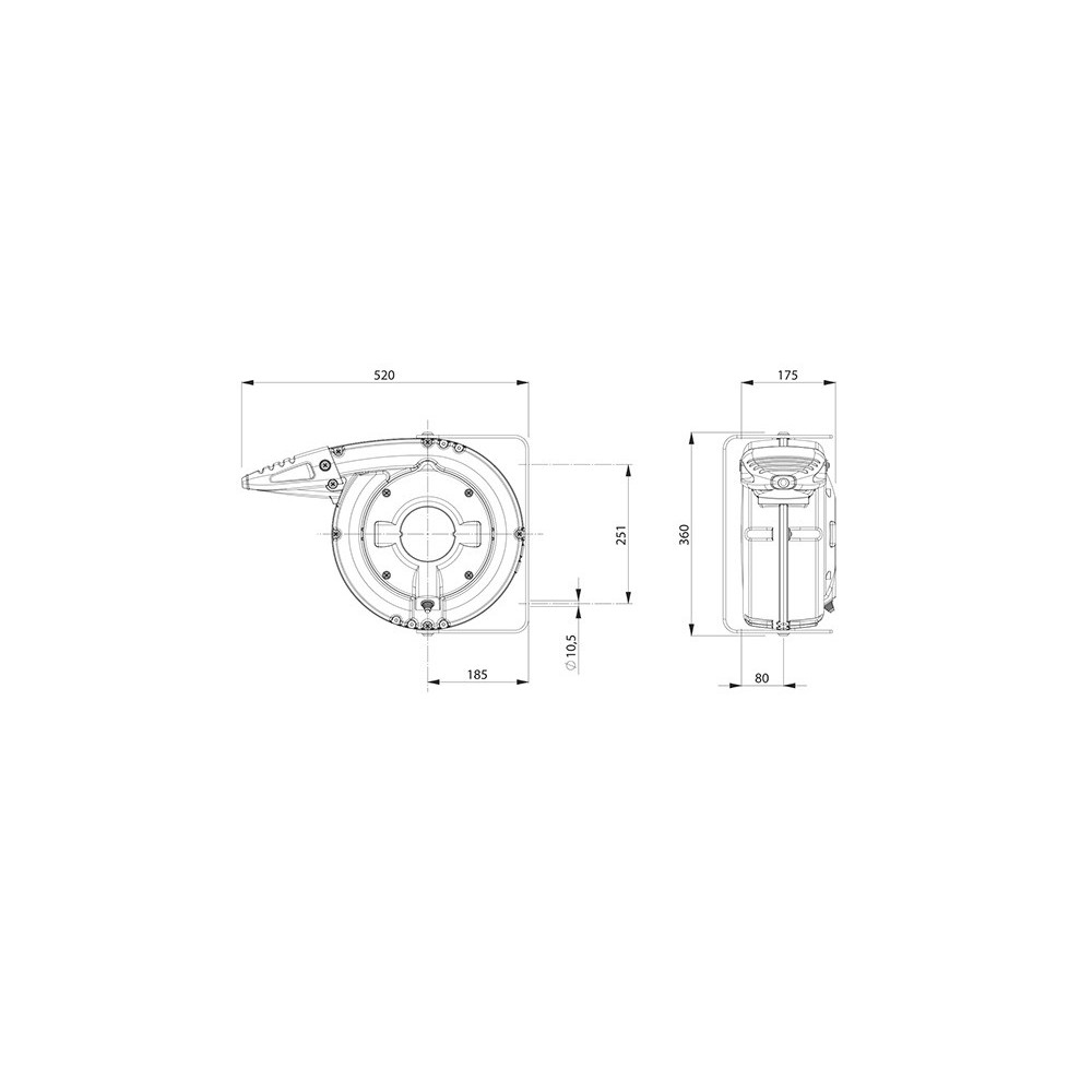 6386/PRL/IP65 AVVOLGICAVO INDUSTRIALE SERIE 6000PRL IP65 ZECA Dinamitek 3