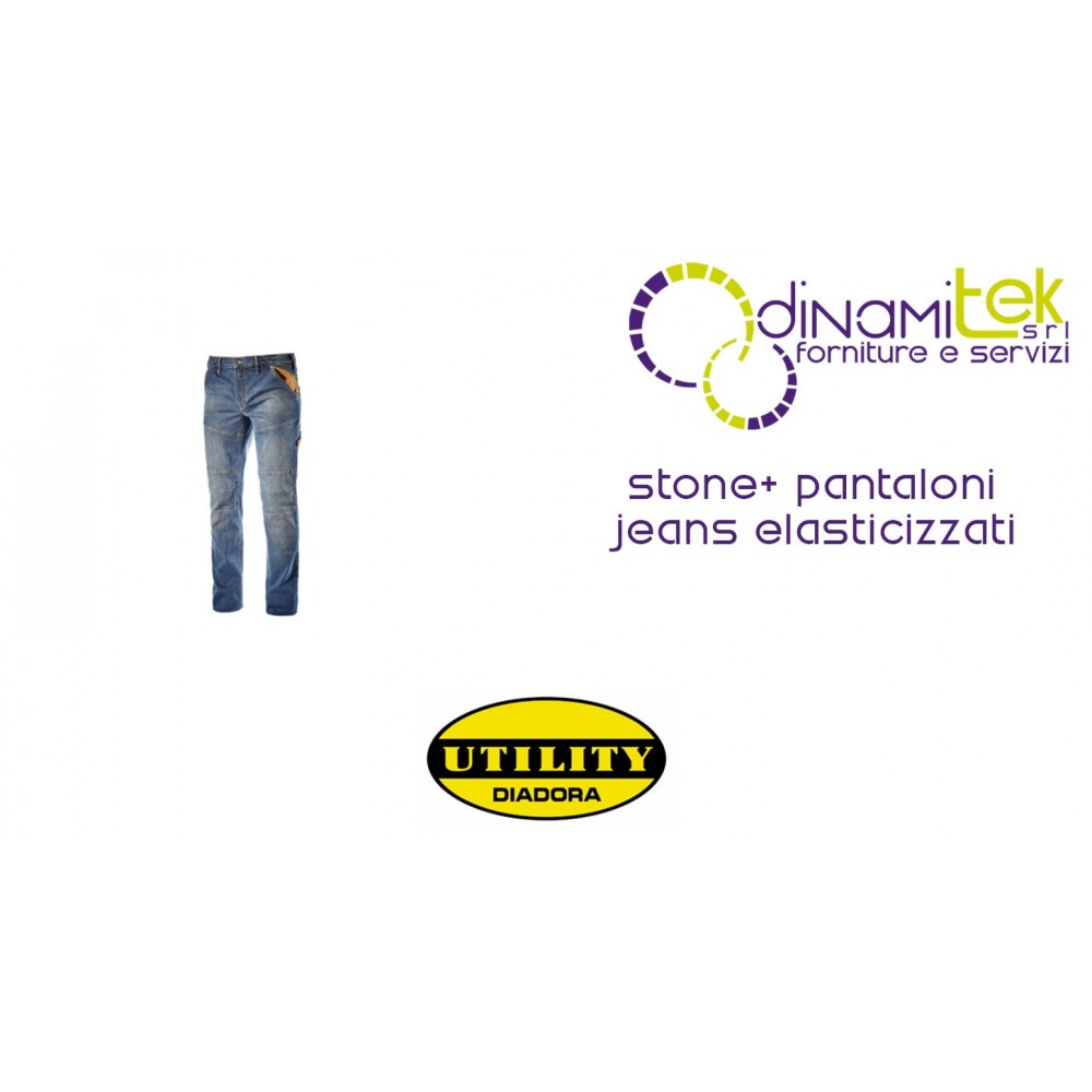 PANTALONI DA LAVORO JEANS ELASTICIZZATI STONE+ DIADORA UTILITY