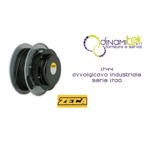 ENROLLADOR DE CABLE INDUSTRIAL ZECA SERIE 1744, 23 M + 2 M, SECCIÓN DE CABLE DE 10 MM²