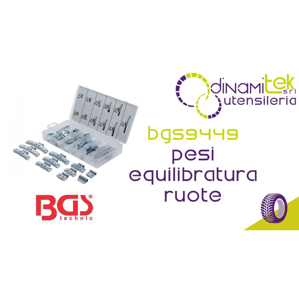 BGS TECHNIC BGS9449 PESI PER EQUILIBRATURA RUOTE Dinamitek 1
