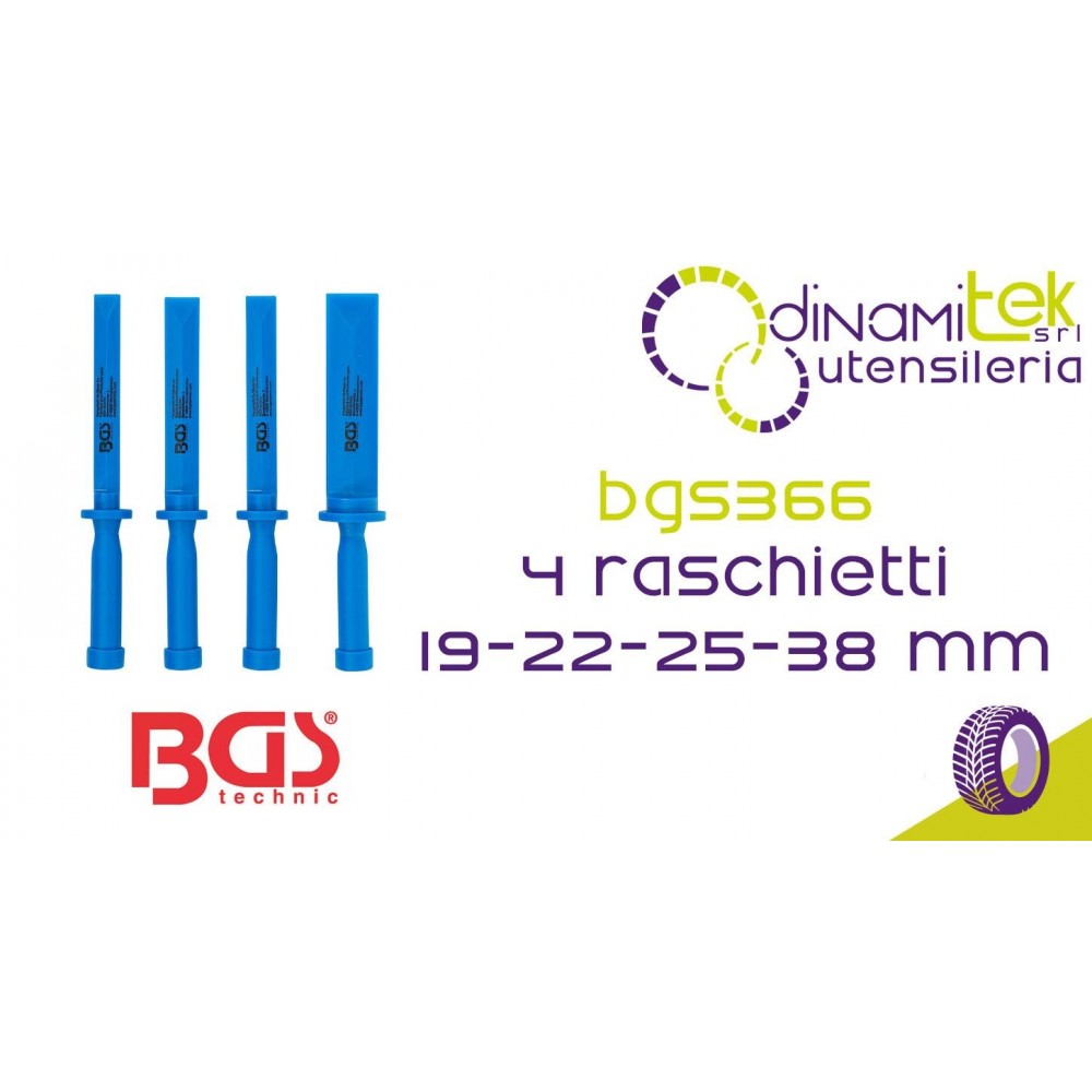 BGS TECHNIC BGS366 SET RASCHIETTI IN PLASTICA 19-22-25-38 mm Dinamitek 1