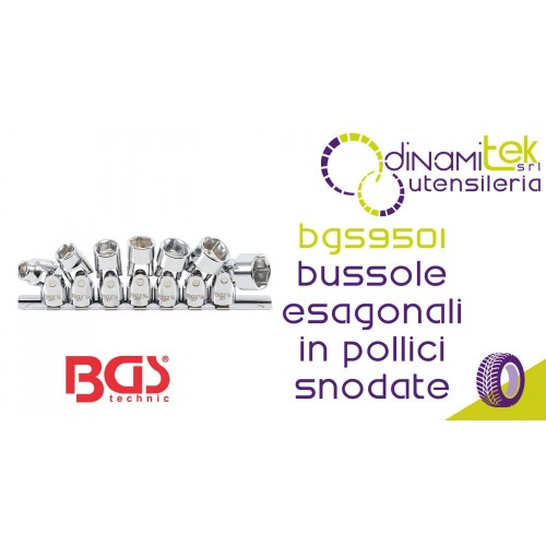 BGS TECHNIC BGS9501 BUSSOLE ESAGONALI IN POLLICI SNODATE Dinamitek 1
