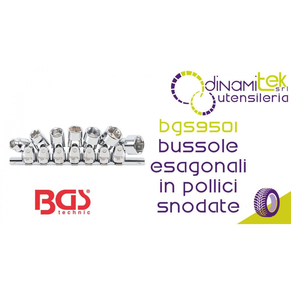BGS TECHNIC BGS9501 BUSSOLE ESAGONALI IN POLLICI SNODATE Dinamitek 1