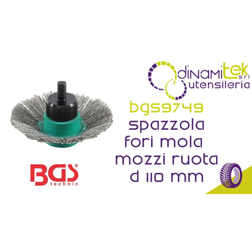 BGS TECHNIC BGS9749 SPAZZOLA PER FORI MOZZO RUOTA D 110 MM Dinamitek 1