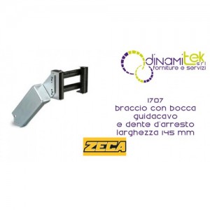 1707 BRACCIO CON BOCCA GUIDA CAVO E DENTE D'ARRESTO LARGHEZZA 145 mm ZECA Dinamitek 1