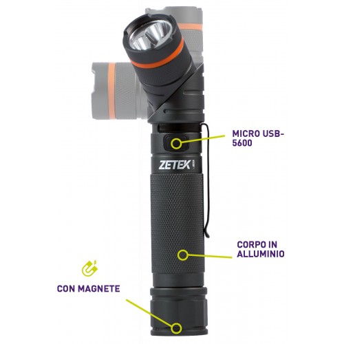 KB440 LAMPADA RICARICABILE CON LED BIANCO E UV ZETEK Dinamitek 2