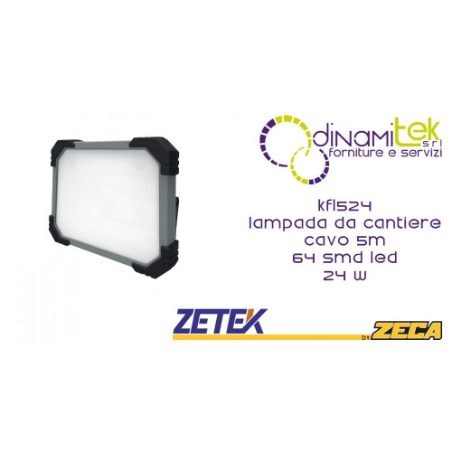 KFL524 LAMPADA DA CANTIERE A CAVO(5m) CON 64 SMD LED(24W) ZETEK Dinamitek 1