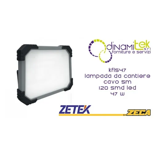 KFL547 LAMPADA DA CANTIERE A CAVO(5m) CON 120 SMD LED(47W) ZETEK Dinamitek 1