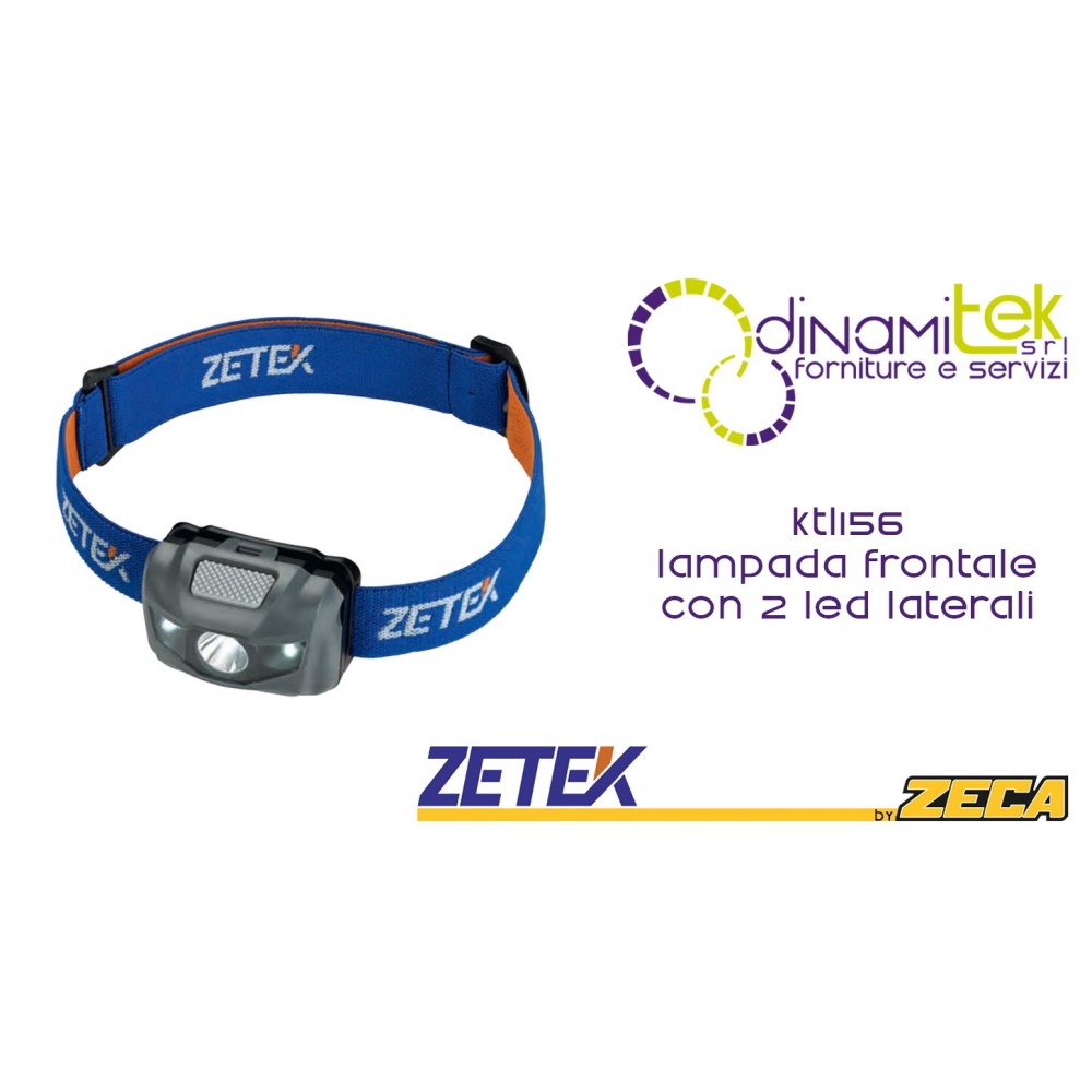 KTL156 LAMPADA FRONTALE 2W+2 LED LATERALI ZETEK Dinamitek 1