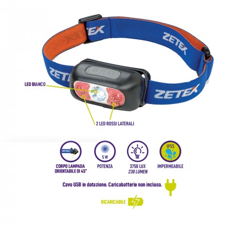 ZETEK KTL160 LAMPADA FRONTALE Dinamitek 2