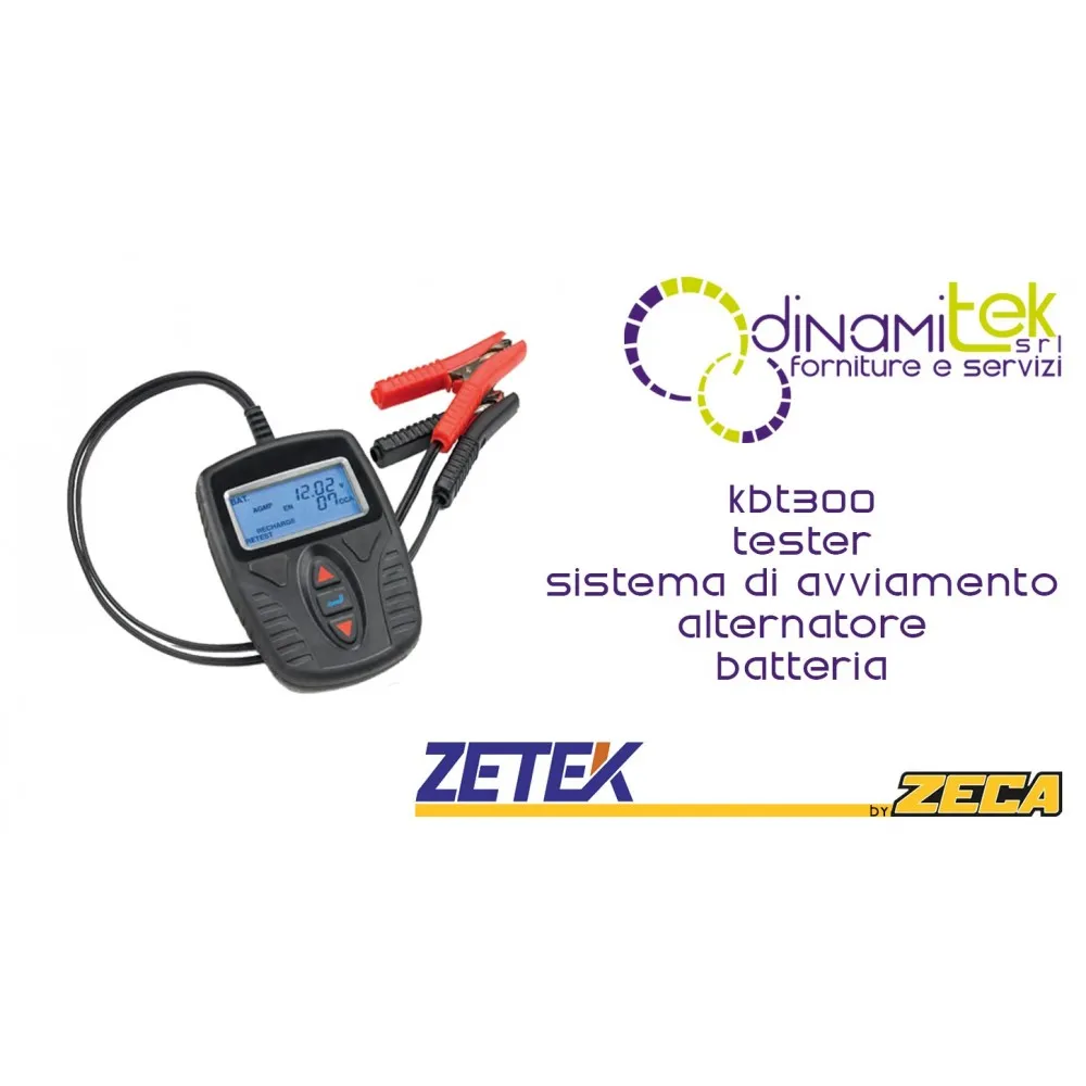 KBT300 TESTER BATTERIE E ALTERNATORE(12V) ZETEK Dinamitek 1