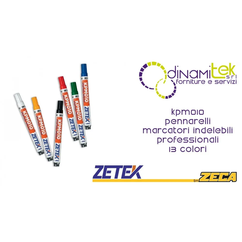 KPMP010 PENNARELLO MARCATORE INDELEBILE COLORE A SCELTA ZETEK Dinamitek 1