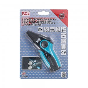 BGS TECHNIC BGS6647 MANOMETRO DIGITALE PER PRESSIONE PNEUMATICI E BATTISTRADA 2 IN 1 Dinamitek 8