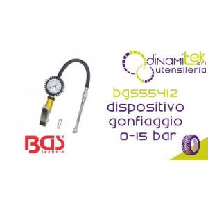BGS TECHNIC BGS55412 DISPOSITIVO DI GONFIAGGIO 0-15 BAR Dinamitek 1