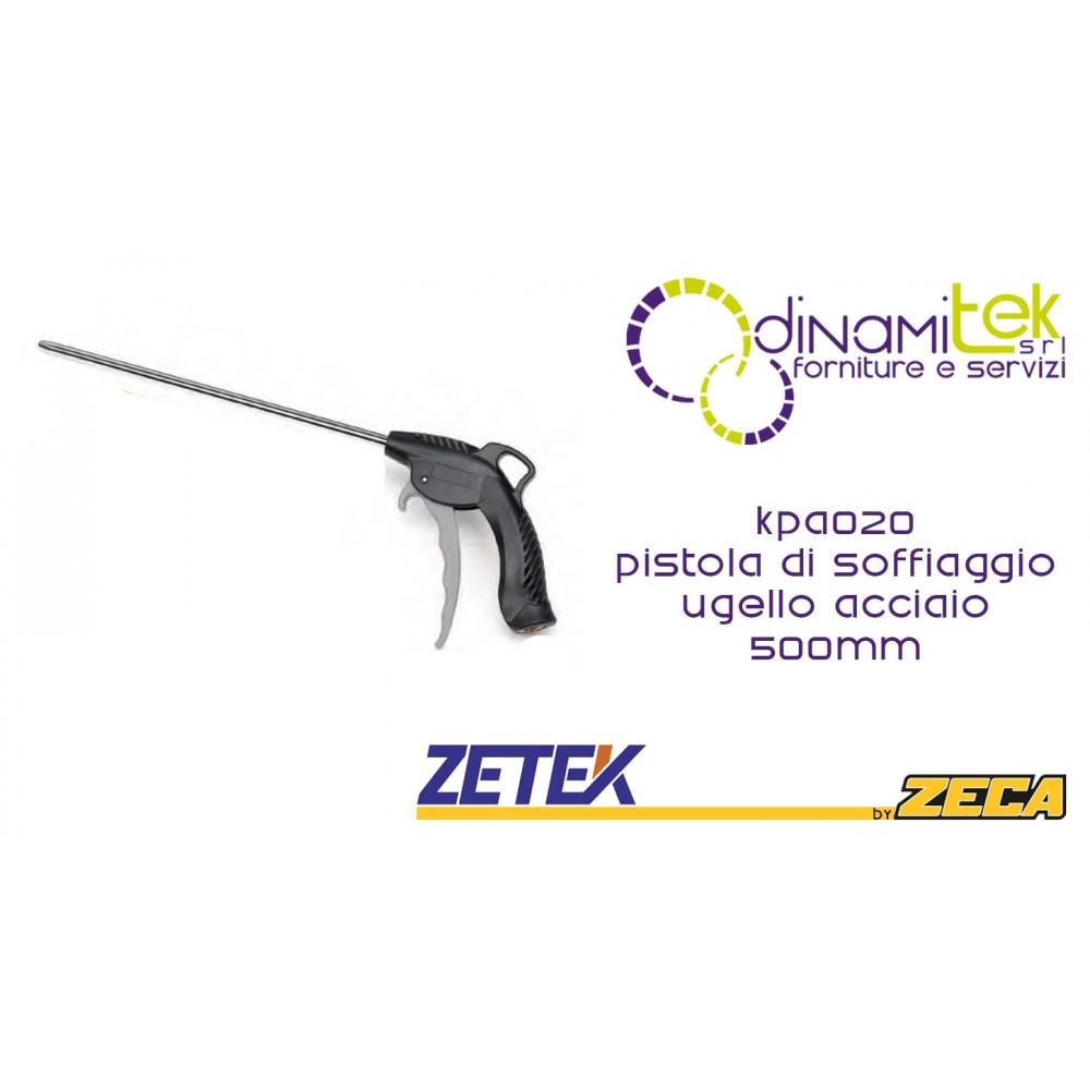 KPA015 PISTOLA DI SOFFIAGGIO, LUNGHEZZA 215-310 mm (ESTENSIBILE), UGELLO IN GOMMA ZETEK Dinamitek 1