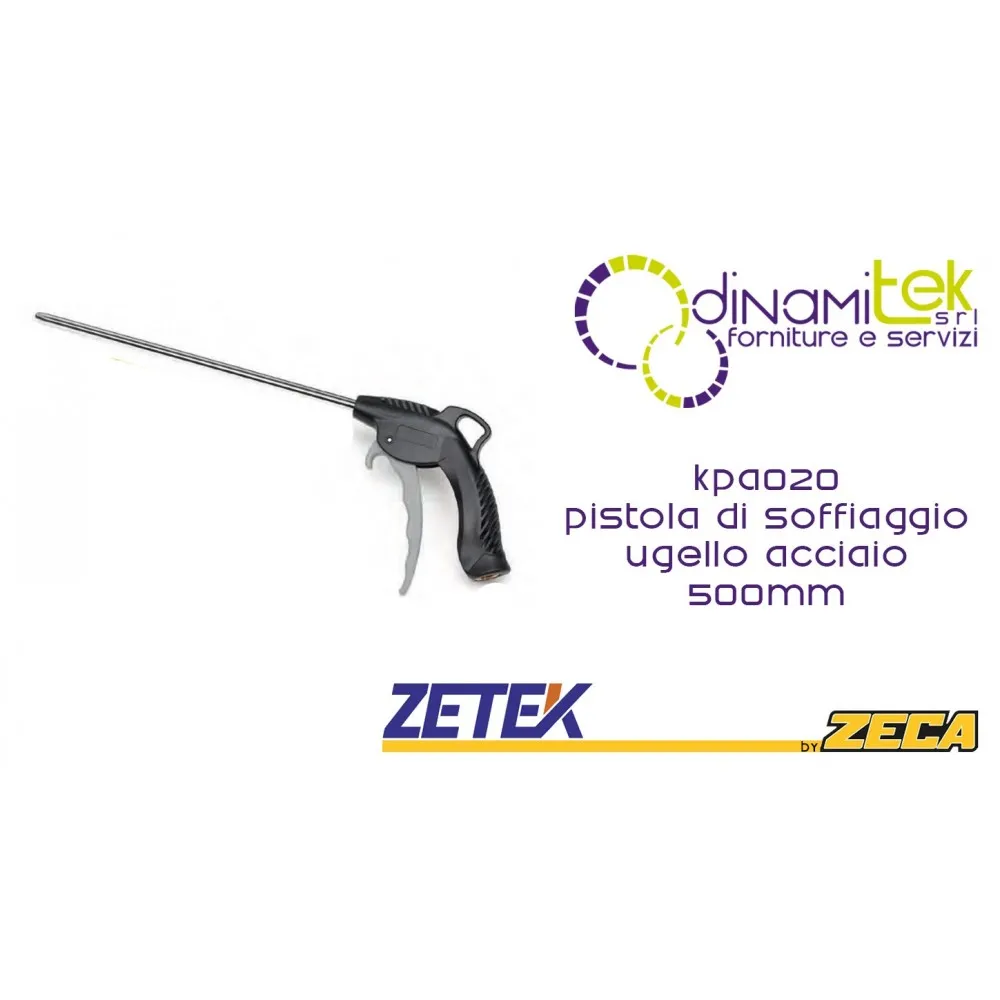 KPA015 PISTOLA DI SOFFIAGGIO, LUNGHEZZA 215-310 mm (ESTENSIBILE), UGELLO IN GOMMA ZETEK Dinamitek 1