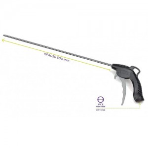 KPA015 PISTOLA DI SOFFIAGGIO, LUNGHEZZA 215-310 mm (ESTENSIBILE), UGELLO IN GOMMA ZETEK Dinamitek 2