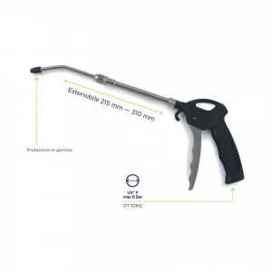 KPA020 PISTOLA DI SOFFIAGGIO, LUNGHEZZA 500mm, UGELLO IN ACCIAIO ZETEK Dinamitek 2