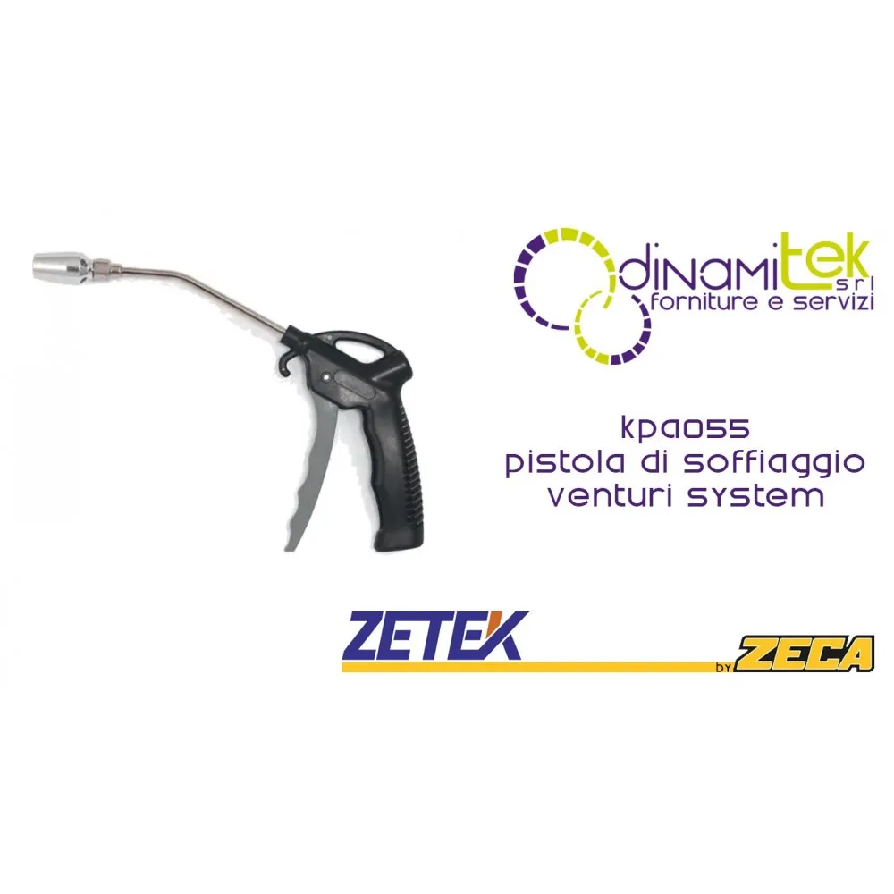 KPA055 PISTOLA DI SOFFIAGGIO, LUNGHEZZA 160mm, VENTURI SYSTEM 887 l/min ZETEK Dinamitek 1