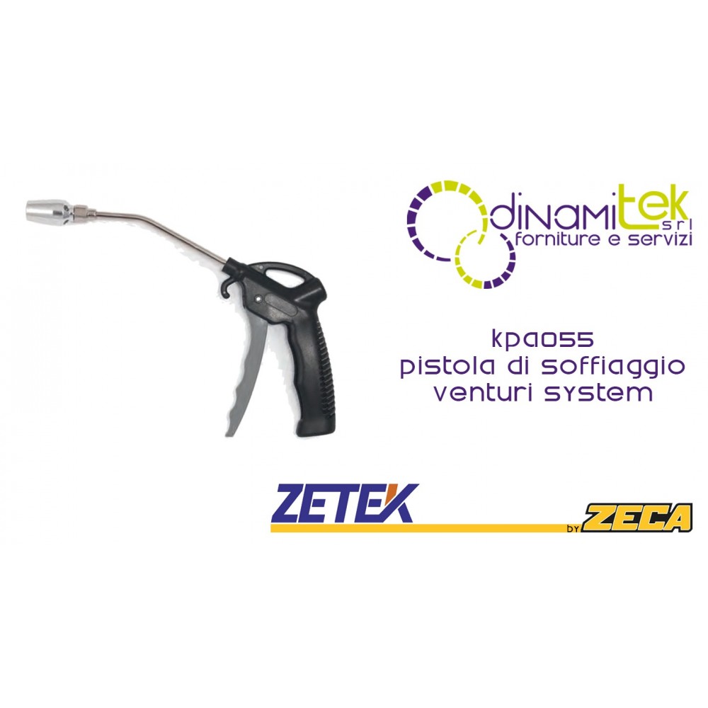 KPA055 PISTOLA DI SOFFIAGGIO, LUNGHEZZA 160mm, VENTURI SYSTEM 887 l/min ZETEK Dinamitek 1