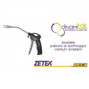 KPA055 PISTOLA DI SOFFIAGGIO, LUNGHEZZA 160mm, VENTURI SYSTEM 887 l/min ZETEK Dinamitek 1