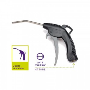 KPA030 PISTOLA DI SOFFIAGGIO CON UGELLO LUNGO IN ACCIAIO ZETEK Dinamitek 2