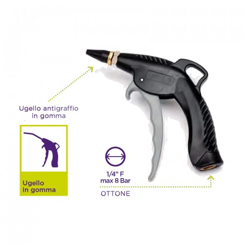 KPA040 PISTOLA DI SOFFIAGGIO CONUGELLO IN GOMMA ZETEK Dinamitek 2