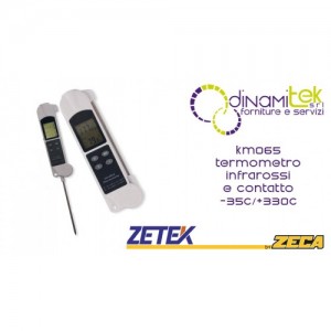 KM065 TERMOMETRO AD INFRAROSSI E CONTATTO (IR range -35°C +550°C) ZETEK Dinamitek 1