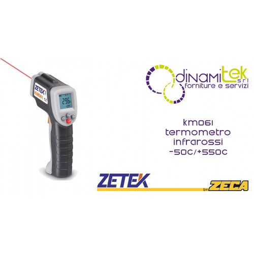 KM061 TERMOMETRO AD INFRAROSSI (IR range -50°C +550°C) ZETEK Dinamitek 1