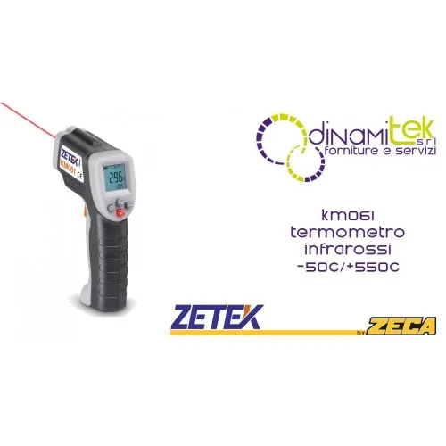 KM061 TERMOMETRO AD INFRAROSSI (IR range -50°C +550°C) ZETEK Dinamitek 1