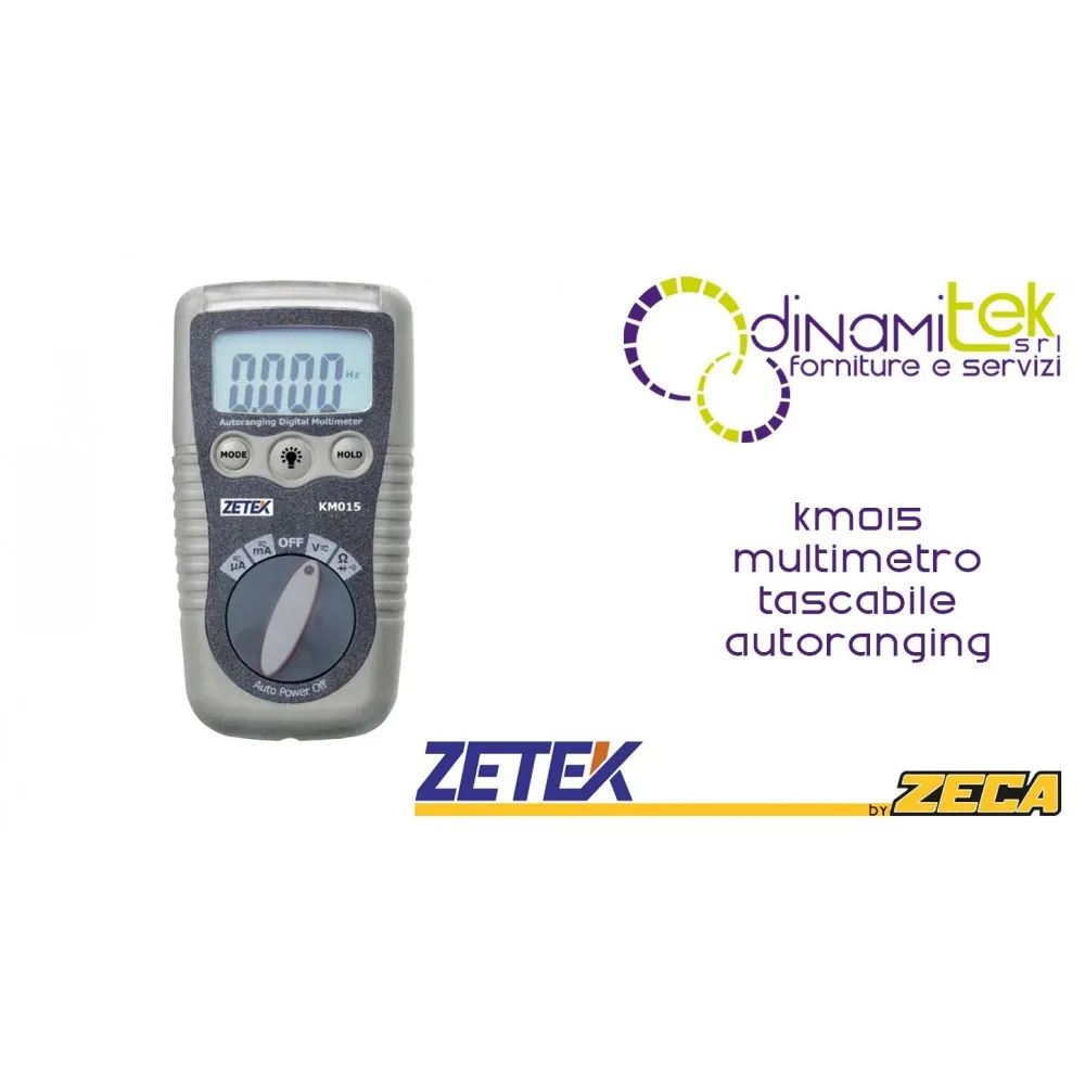 KM015 MULTIMETRO TASCABILE AUTORANGING ZETEK Dinamitek 1