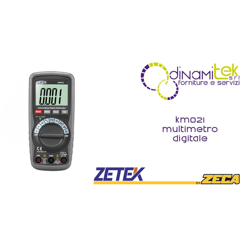 KM021 MULTIMETRO DIGITALE AUTORANGING ZETEK Dinamitek 1