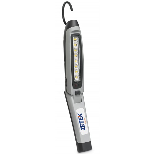 KB140 LAMPADA RICARICABILE CON 8 SMD LED(4W) + 1 W SPOT LED. CON CARICABATTERIE USB 100-240V E 12-24V ZETEK Dinamitek 2