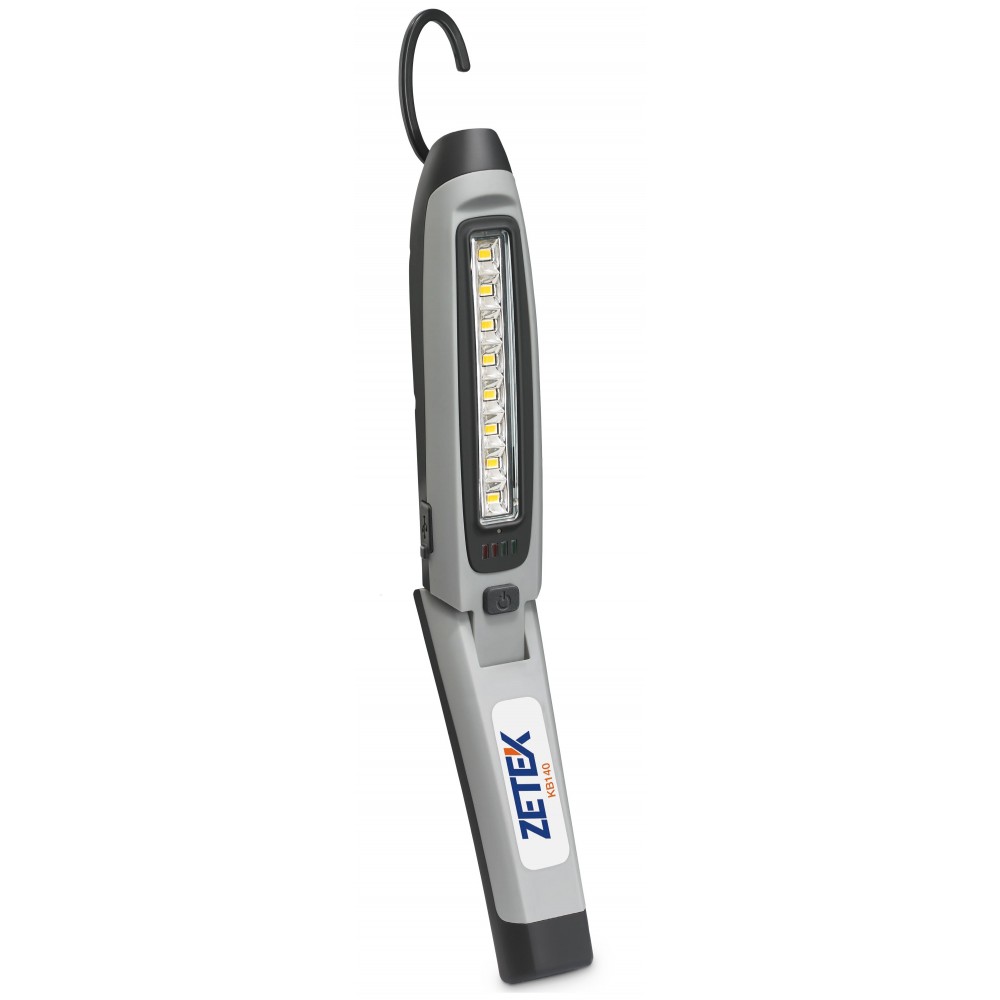 KB140 LAMPADA RICARICABILE CON 8 SMD LED(4W) + 1 W SPOT LED. CON CARICABATTERIE USB 100-240V E 12-24V ZETEK Dinamitek 2