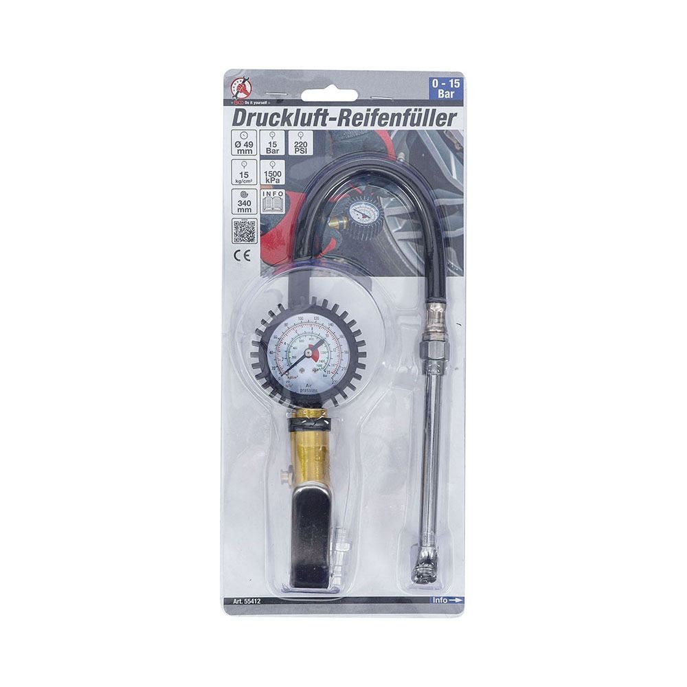 BGS TECHNIC BGS55412 DISPOSITIVO DI GONFIAGGIO 0-15 BAR Dinamitek 4