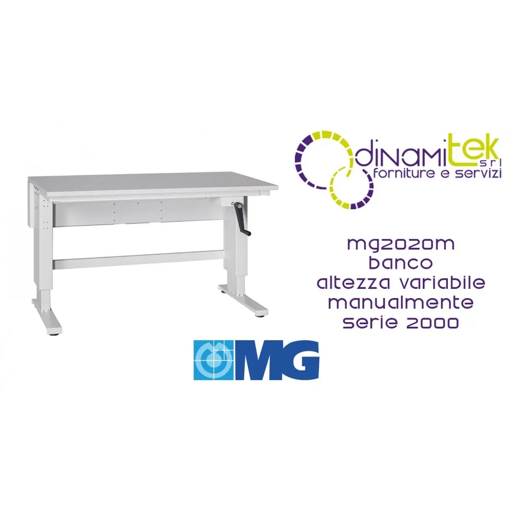 MG2020E BANCO SERIE 2000 CON REGOLAZIONE ELETTRICA DELL'ALTEZZA mm 2000x750x750-1150h MG SERIE 2000 Dinamitek 1