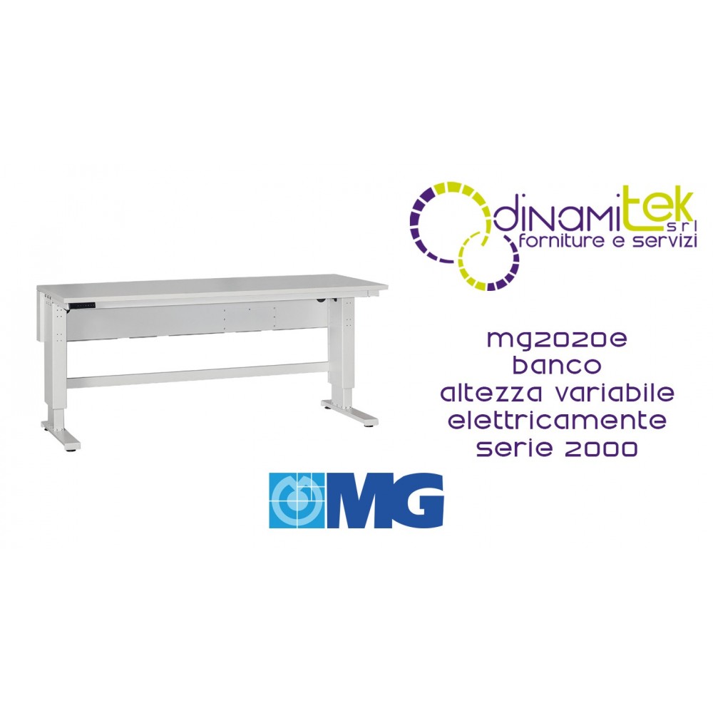 MG2020M BANCO SERIE 2000 CON REGOLAZIONE MANUALE DELL'ALTEZZA mm 2000x750x750-1150h MG SERIE 2000 Dinamitek 1
