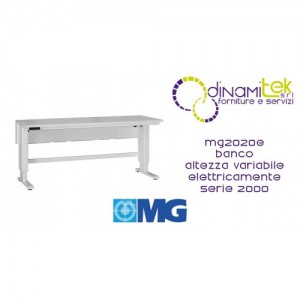 MG2020M BANCO SERIE 2000 CON REGOLAZIONE MANUALE DELL'ALTEZZA mm 2000x750x750-1150h MG SERIE 2000 Dinamitek 1