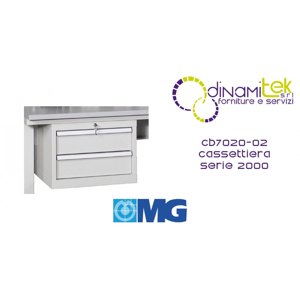 CB7020 02 CASSETTIERA 2 CASSETTI 27X27 U mm 564x572x380h MG SERIE 2000 Dinamitek 1
