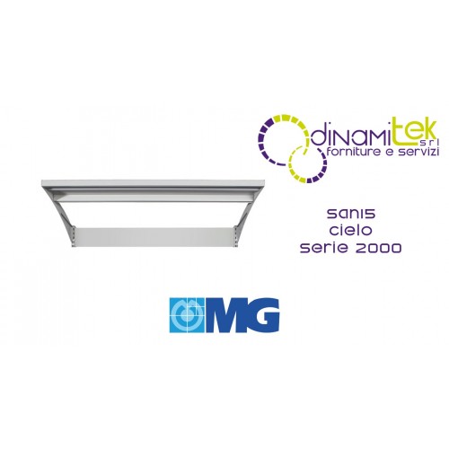 SAN15 CIELO PER BANCO CON BINARIO PER GANCI PORTAUTENSILI mm 1500 MG SERIE 2000 Dinamitek 1