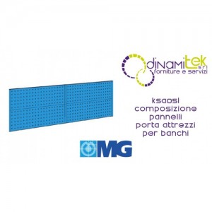 KSA05L COMPOSIZIONE PER BANCO IN LEGNO mm 2000 CON 3 MONTANTI h672 E 4 PANNELLI mm 1000 MG Dinamitek 1