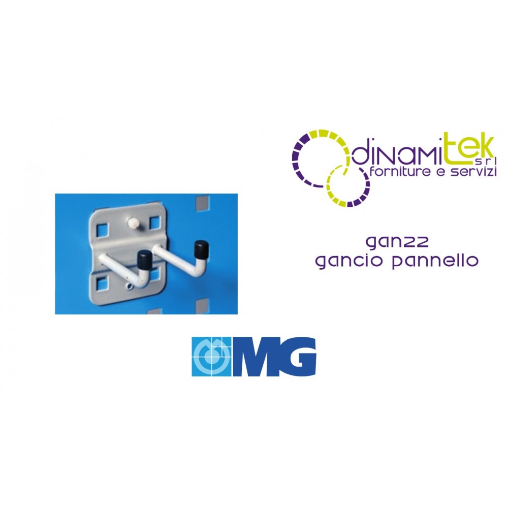 GAN22 GANCIO DOPPIO PER PANNELLO FORO QUADRO mm 50 MG Dinamitek 1