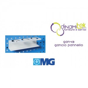 GAN43 GANCIO PORTABOMBOLETTE PER PANNELLO FORO QUADRO mm 300 DIAMETRO mm 70 MG Dinamitek 1