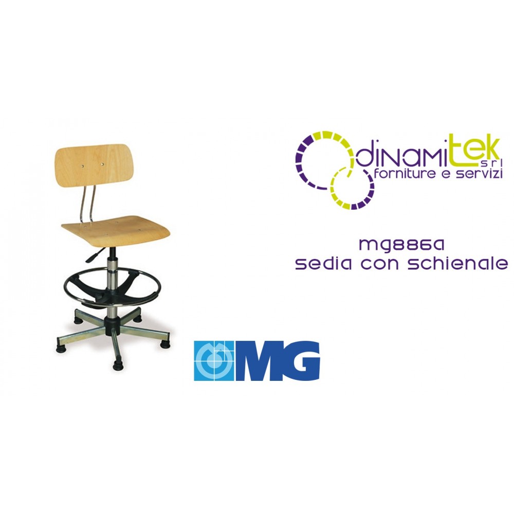 MG886A SEDIA CON SCHIENALE E POGGIAPIEDI MG Dinamitek 1