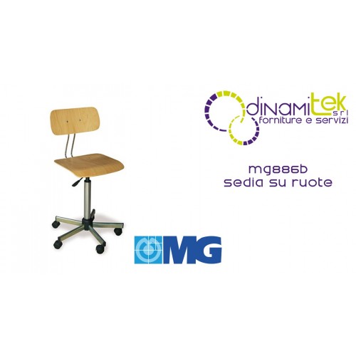 MG886B SEDIA SU RUOTE CON SCHIENALE MG Dinamitek 1
