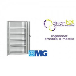 MG6000AZ ARMADIO ANTE SERRATURA AD ASTA CON 4 RIPIANI ZINCATI REGOLABILI mm 1023x555x2000h MG Dinamitek 1