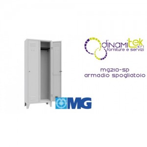 MG210-SP ARMADIO SPOGLIATOIO CON 2 ANTE SEPARATE mm 690x330x1800h MG Dinamitek 1