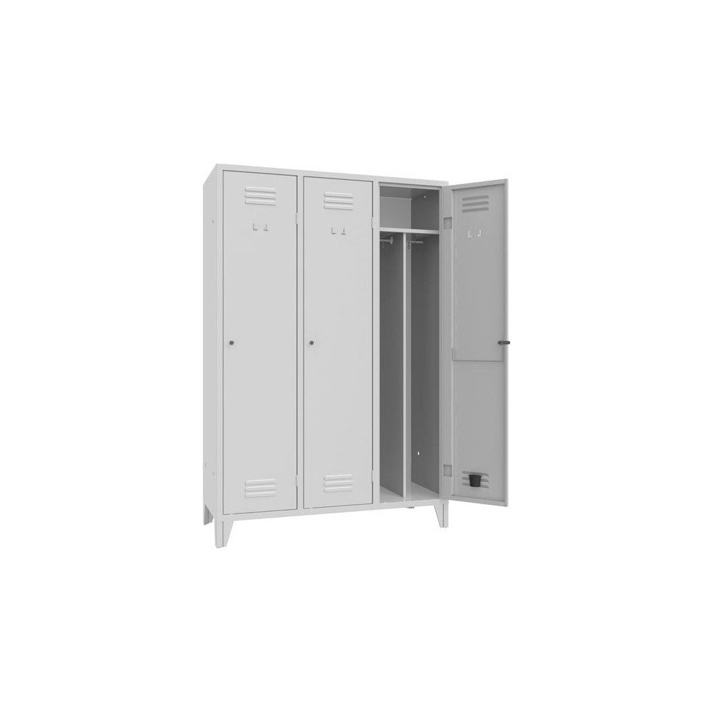 MG219/B-SP ARMADIO SPOGLIATOIO CON 3 ANTE SEPARATE E 3 DIVISORI VERTICALI mm 1200x500x1800h MG Dinamitek 2