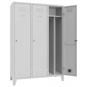 MG219/B-SP ARMADIO SPOGLIATOIO CON 3 ANTE SEPARATE E 3 DIVISORI VERTICALI mm 1200x500x1800h MG Dinamitek 2